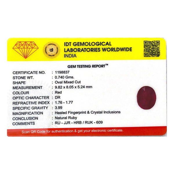 Ruby - 3.7 Carat