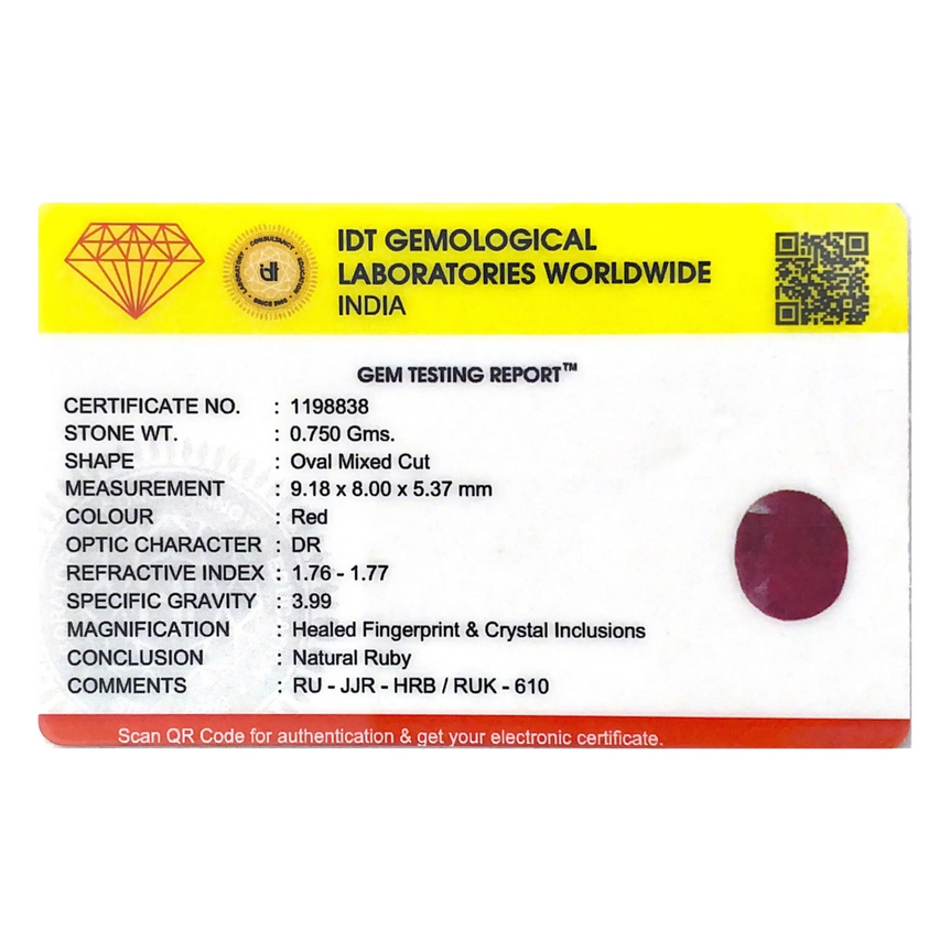 Ruby - 3.75 Carat