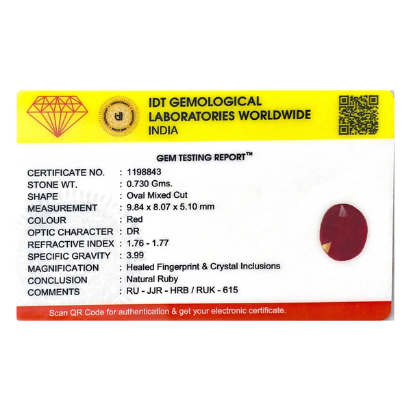 Ruby - 3.65 Carat