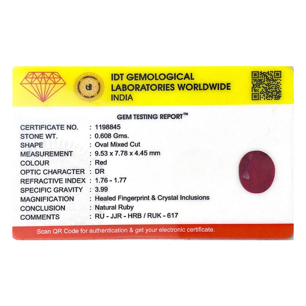 Ruby - 3.04 Carat