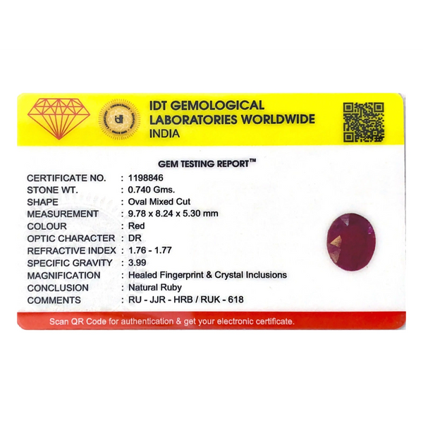 Ruby - 3.7 Carat