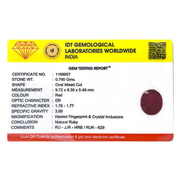 Ruby - 3.95 Carat