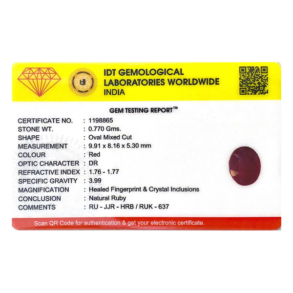 Ruby - 3.85 Carat