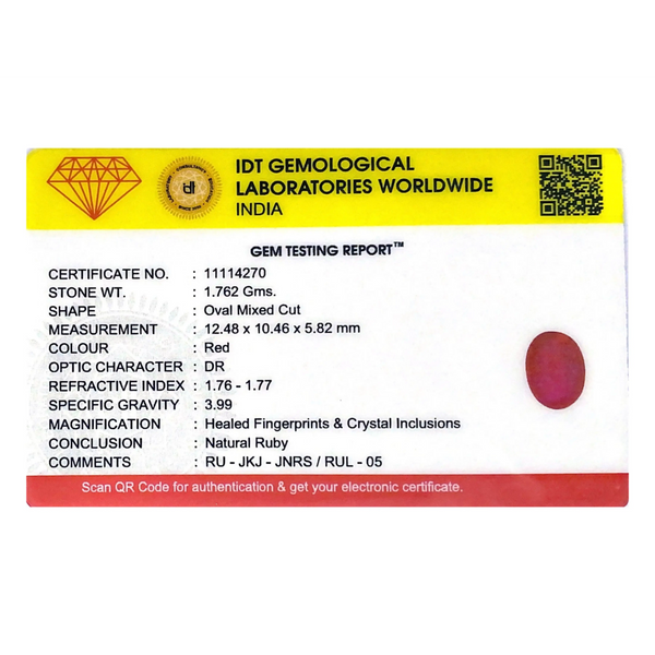 Ruby - 8.81 Carat