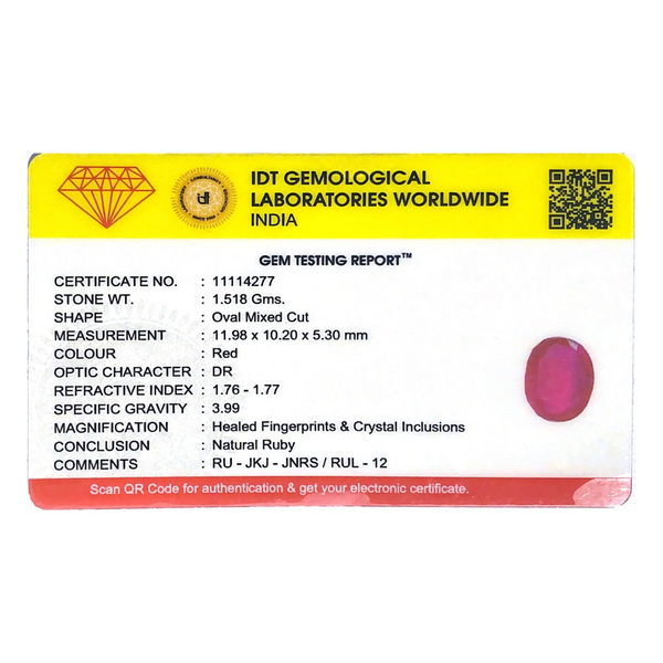 Ruby - 7.59 Carat