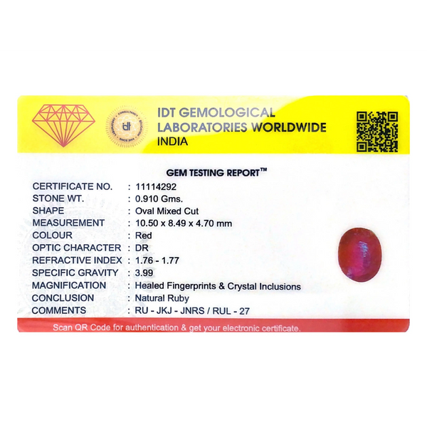 Ruby - 4.55 Carat