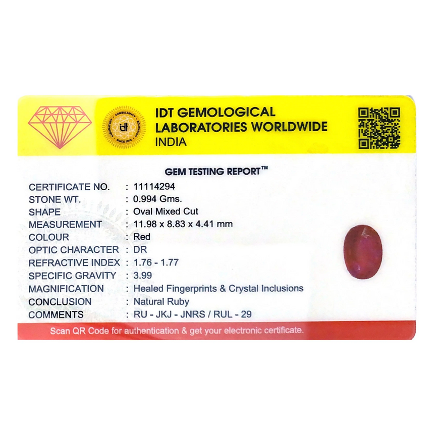 Ruby - 4.97 Carat