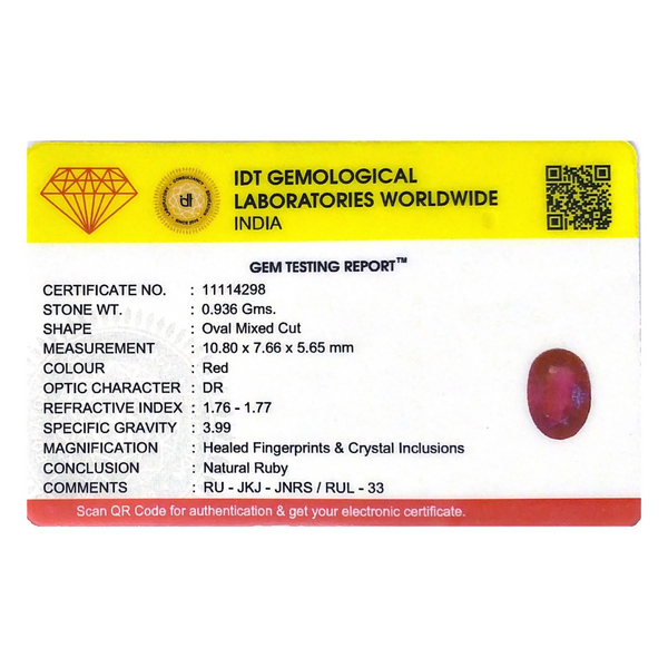 Ruby - 4.68 Carat