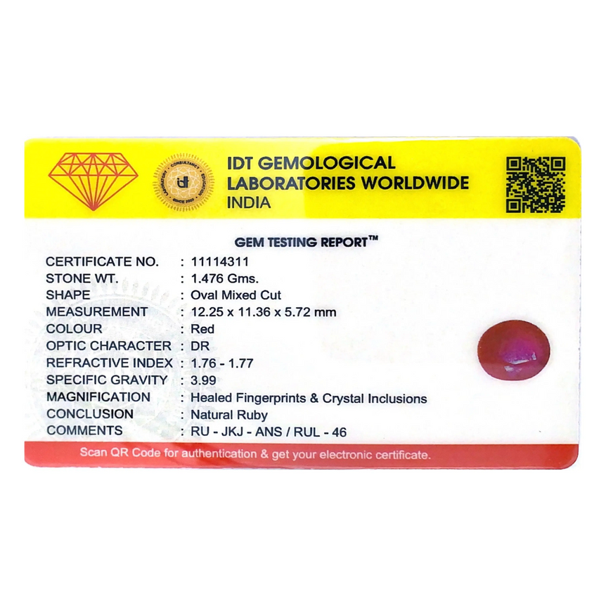 Ruby - 7.38 Carat