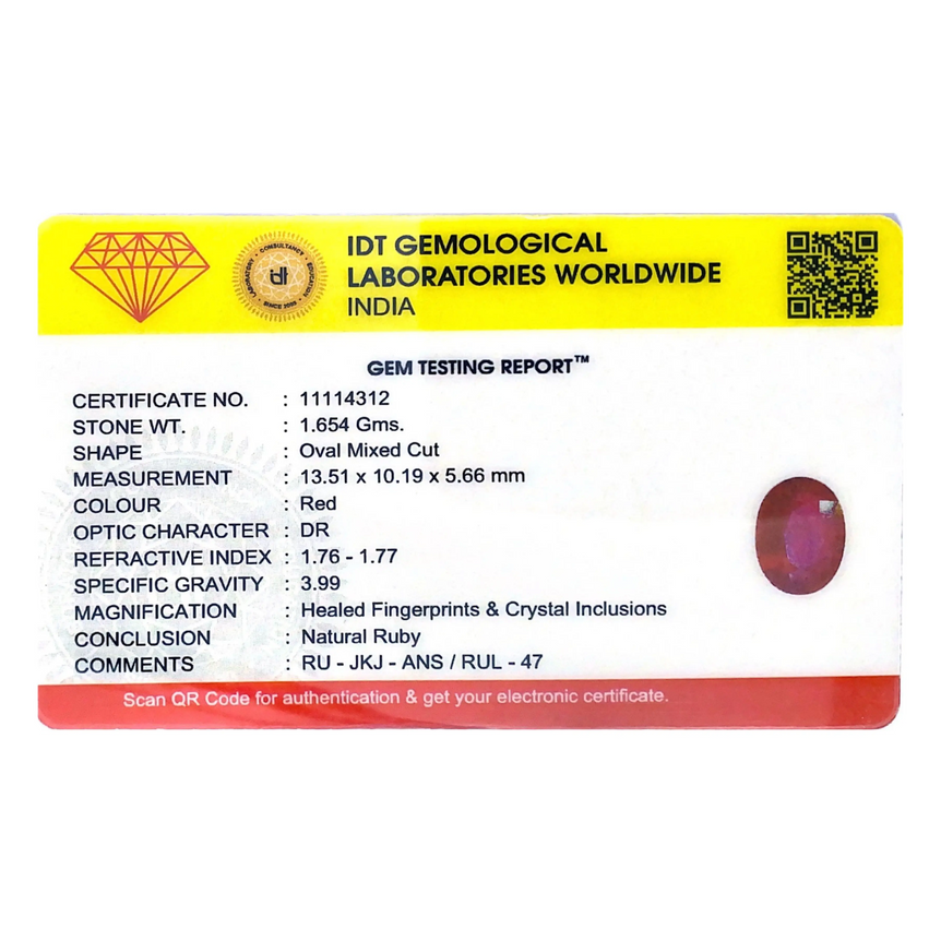 Ruby - 8.27 Carat