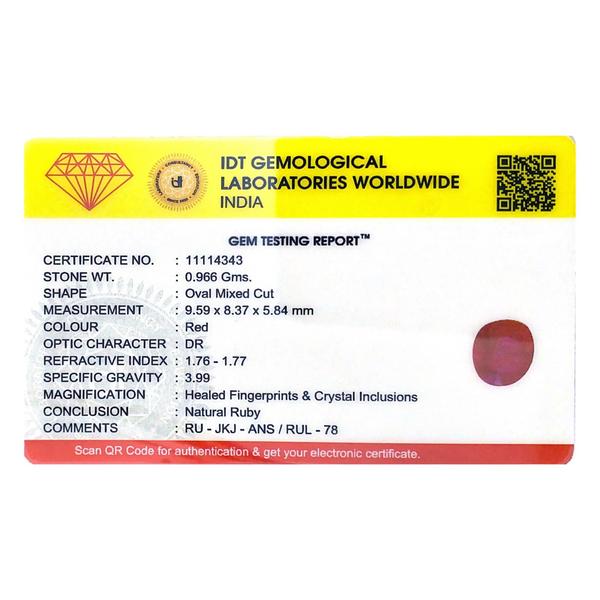 Ruby - 4.83 Carat