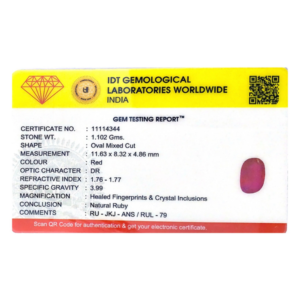 Ruby - 5.51 Carat