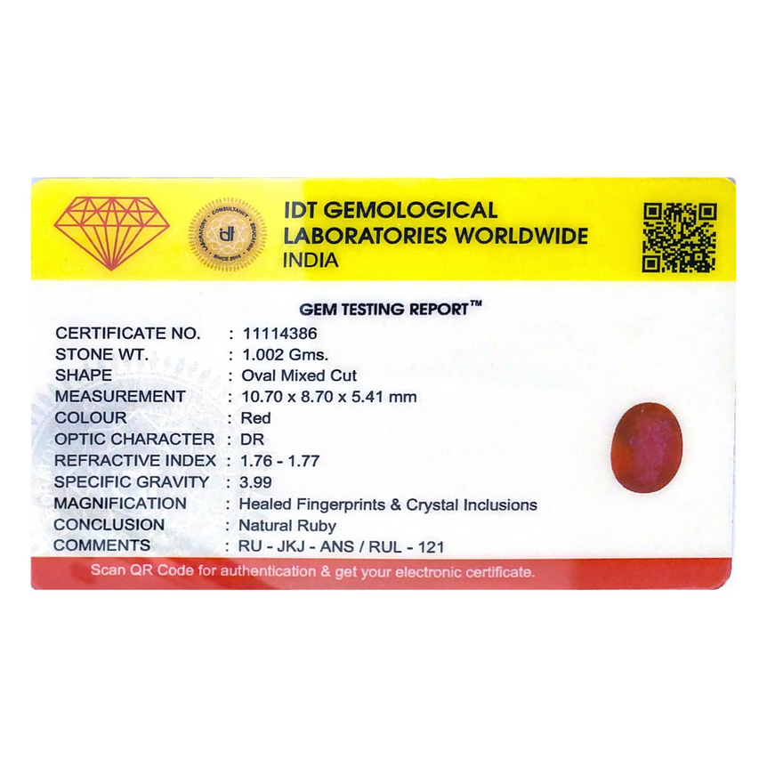 Ruby - 5.01 Carat