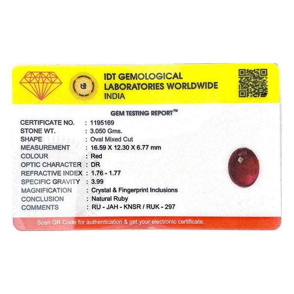 Ruby - 15.25 Carat