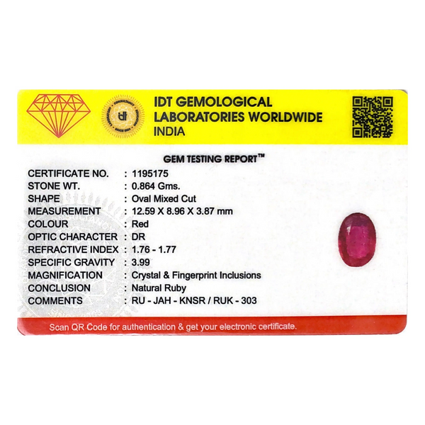 Ruby - 4.32 Carat