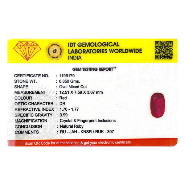 Ruby - 4.25 Carat