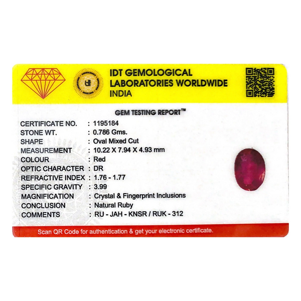 Ruby - 3.93 Carat