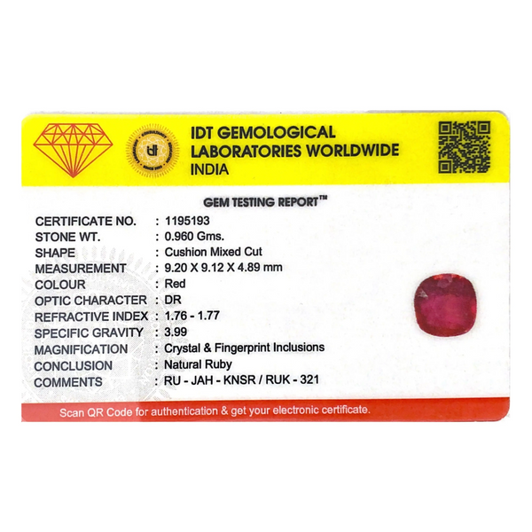 Ruby - 4.8 Carat
