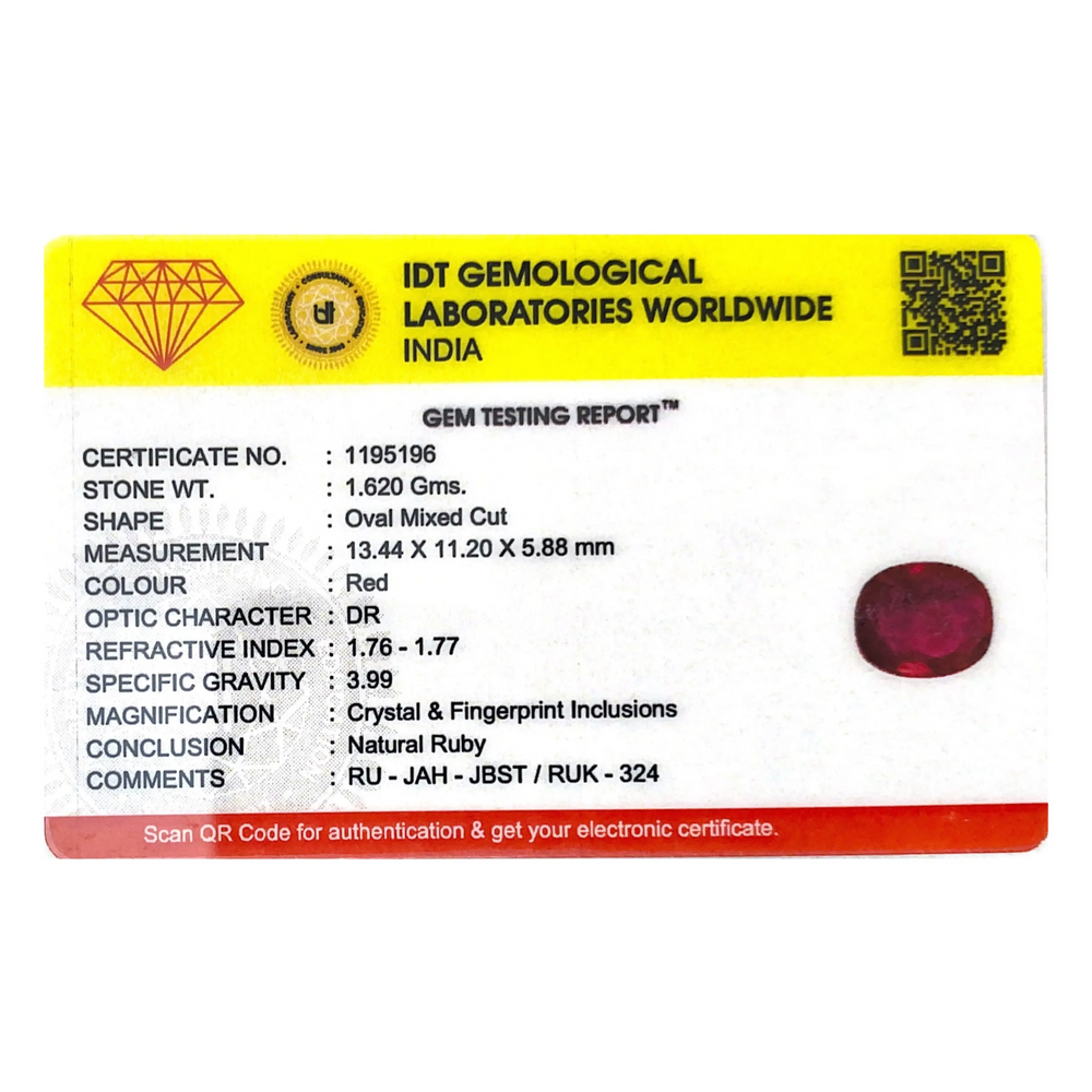 Ruby - 8.1 Carat