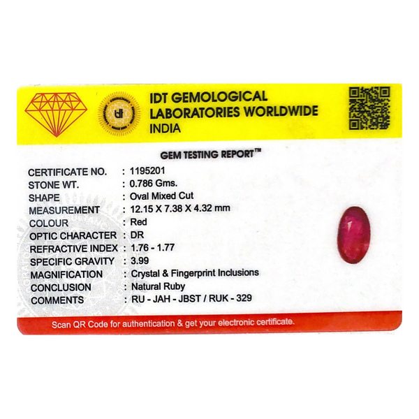 Ruby - 3.93 Carat