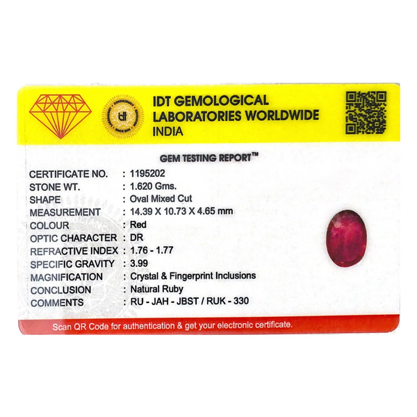 Ruby - 8.1 Carat