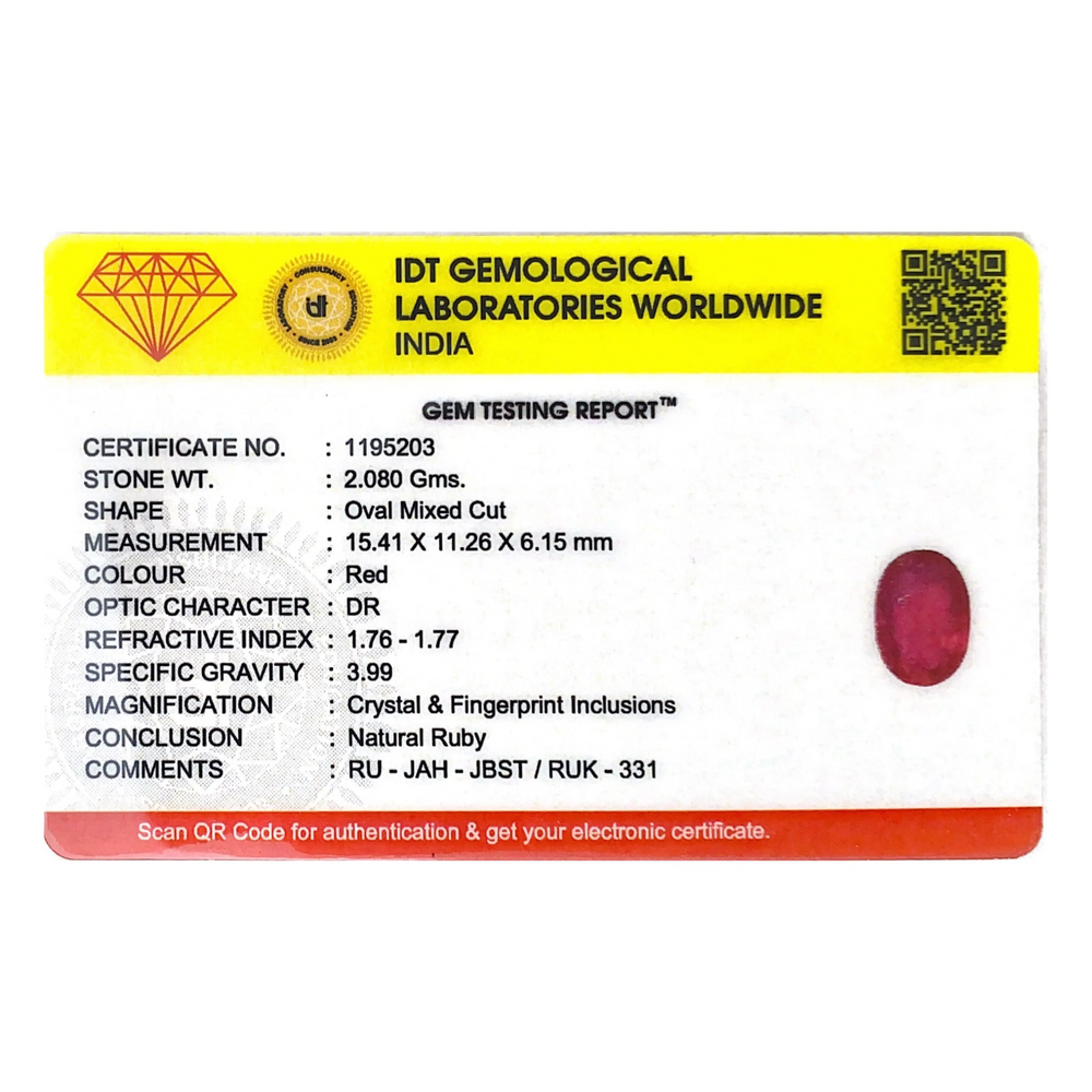 Ruby - 10.4 Carat