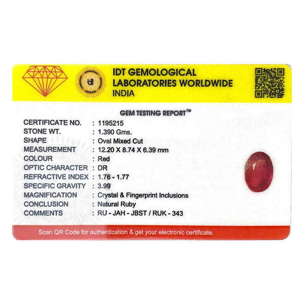 Ruby - 6.95 Carat