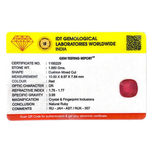 Ruby - 9.4 Carat