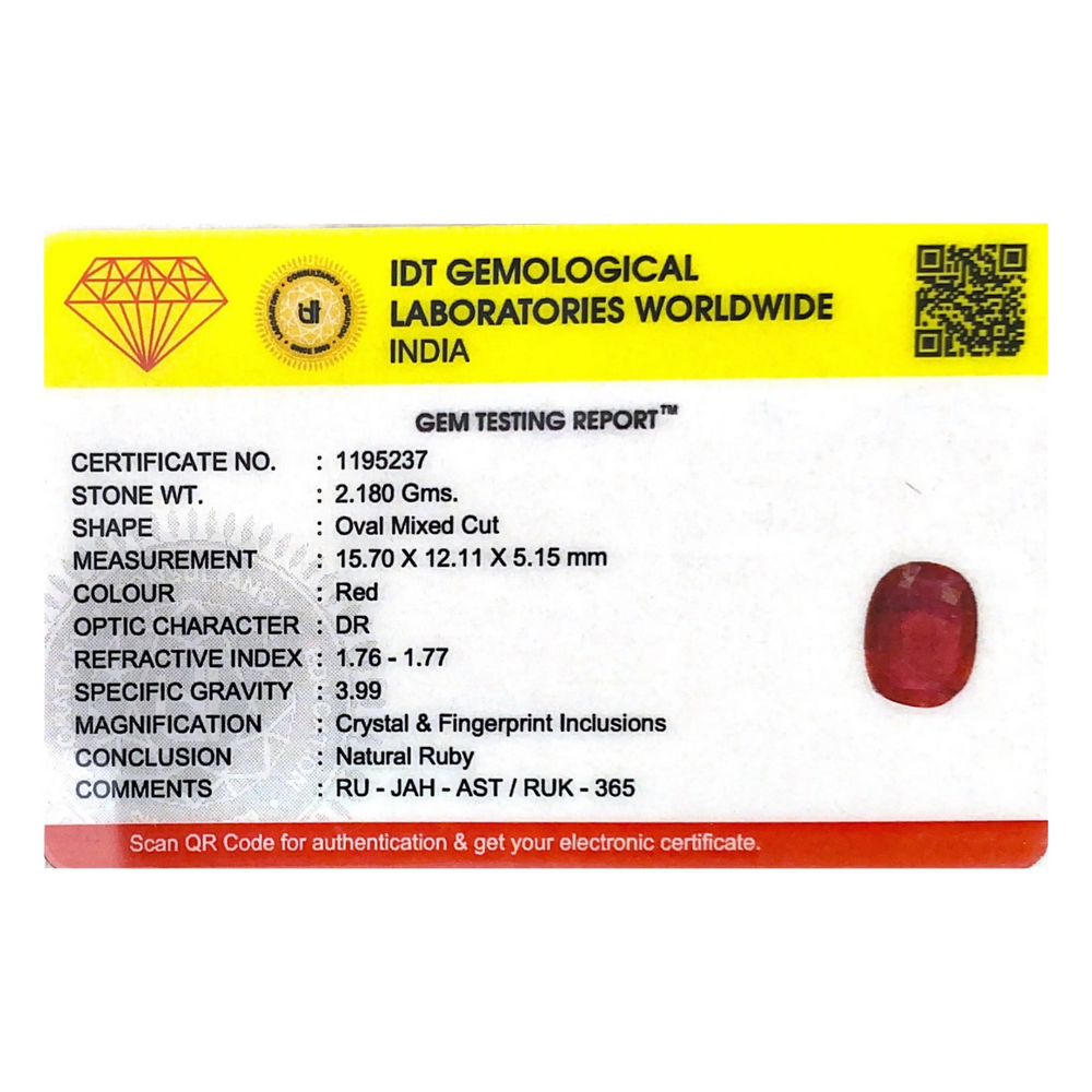 Ruby - 10.9 Carat