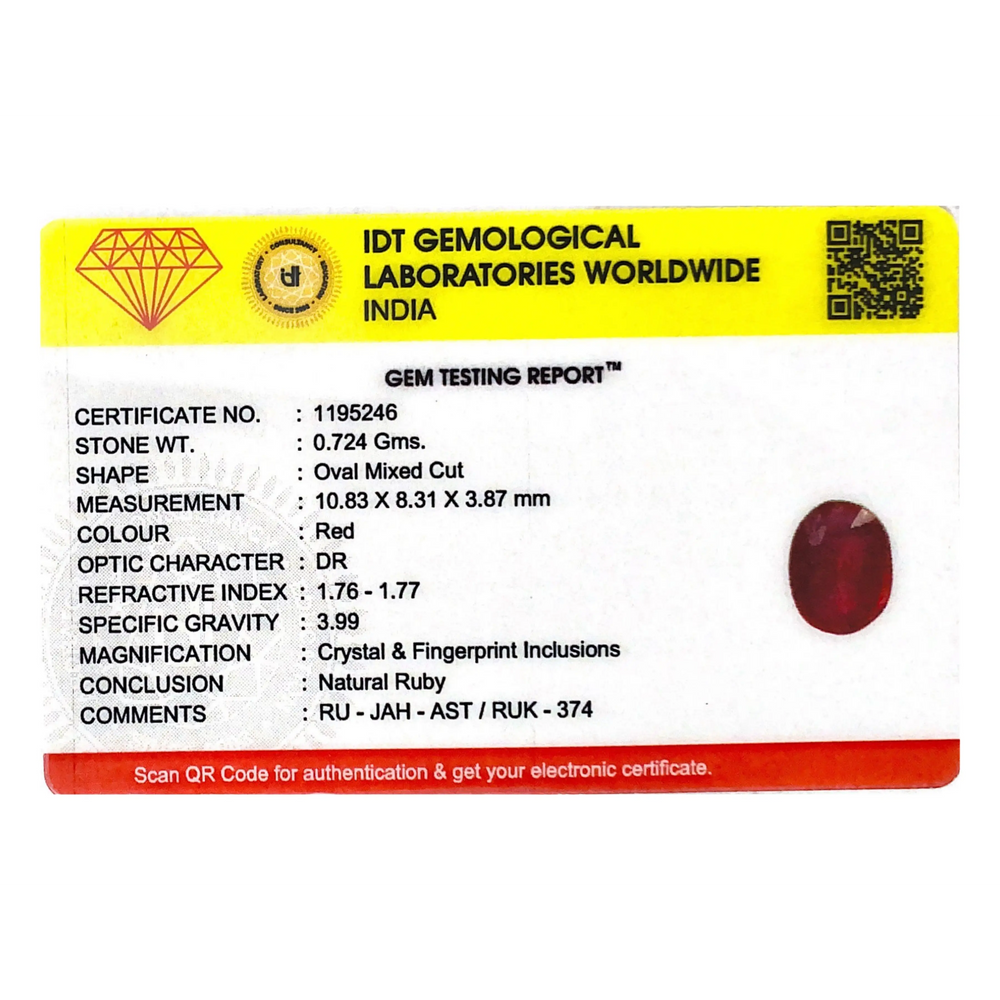 Ruby - 3.62 Carat