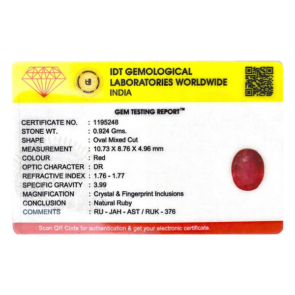 Ruby - 4.62 Carat