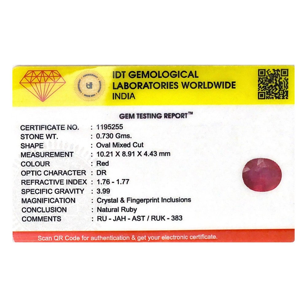 Ruby - 3.65 Carat