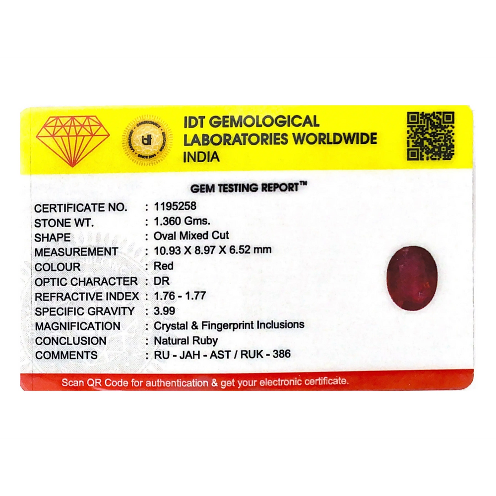 Ruby - 6.8 Carat