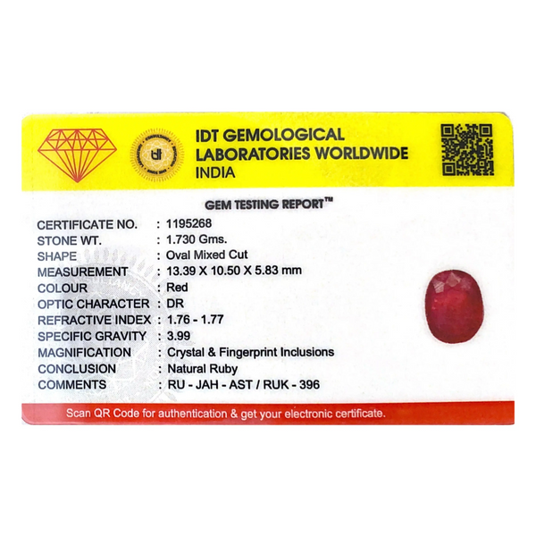 Ruby - 8.65 Carat