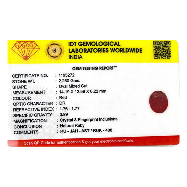 Ruby - 11.25 Carat