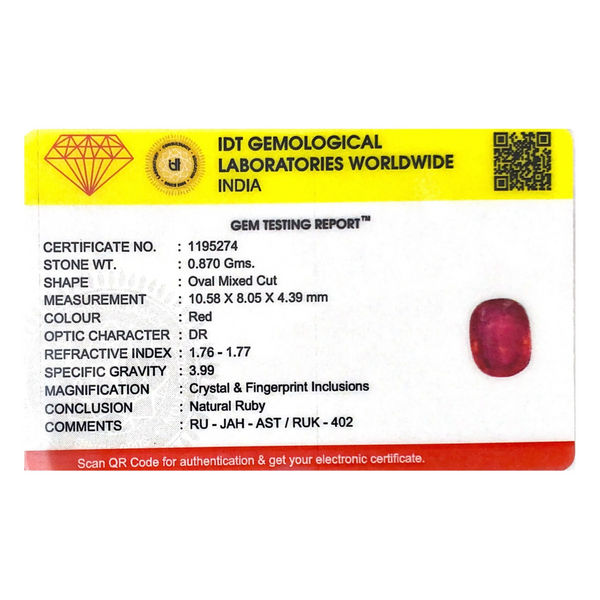 Ruby - 4.35 Carat