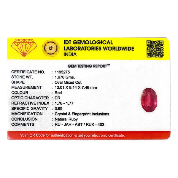 Ruby - 8.35 Carat