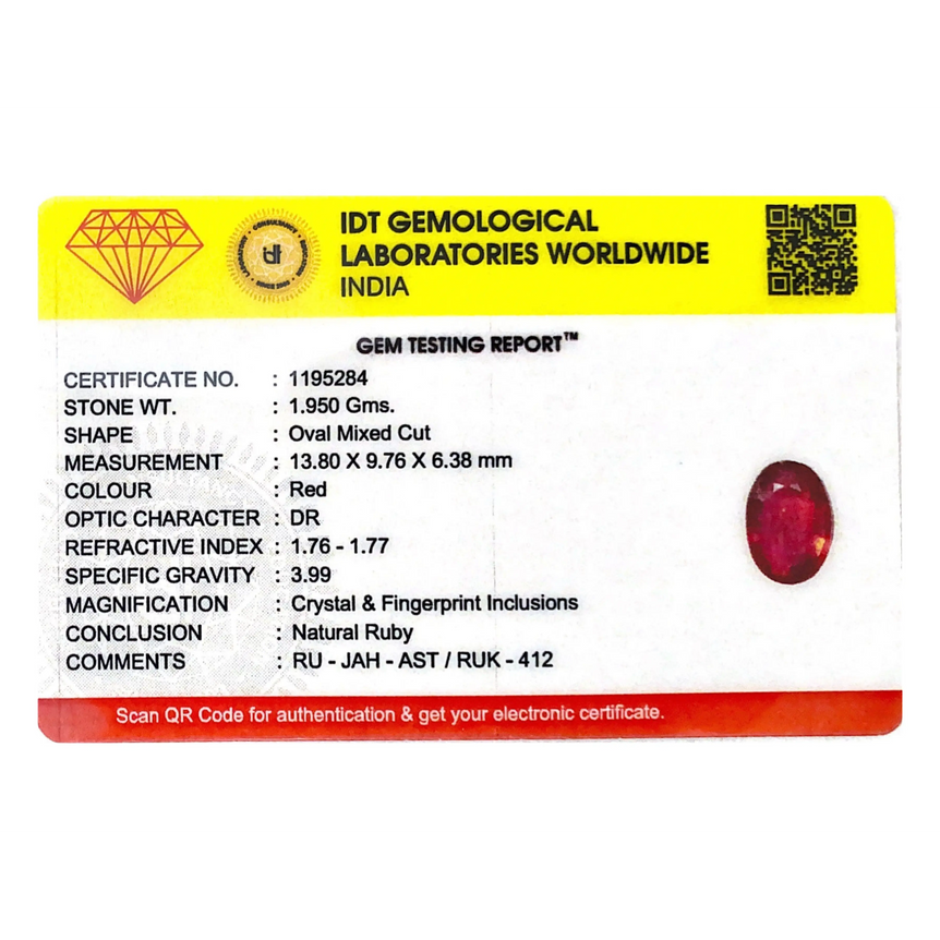 Ruby - 9.75 Carat