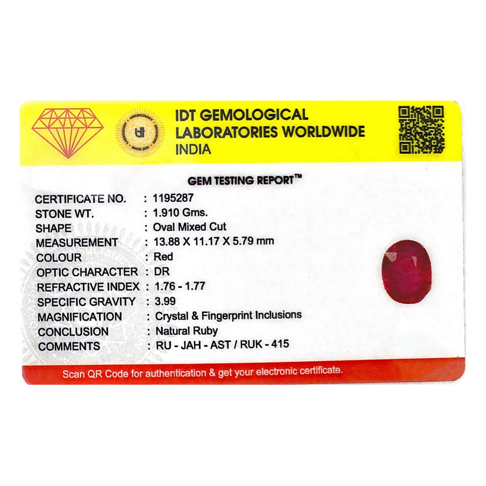 Ruby - 9.55 Carat