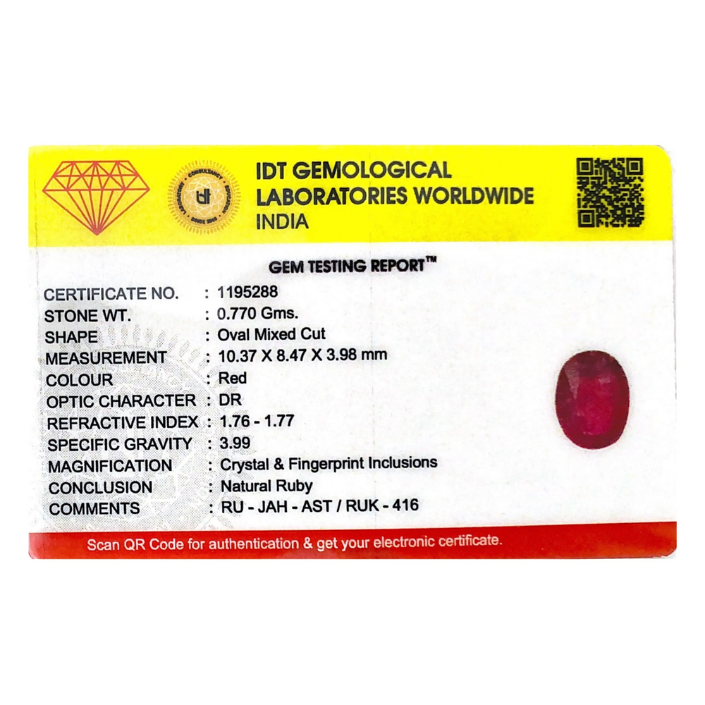 Ruby - 3.85 Carat