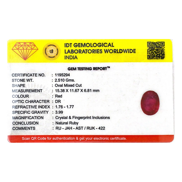 Ruby - 12.55 Carat