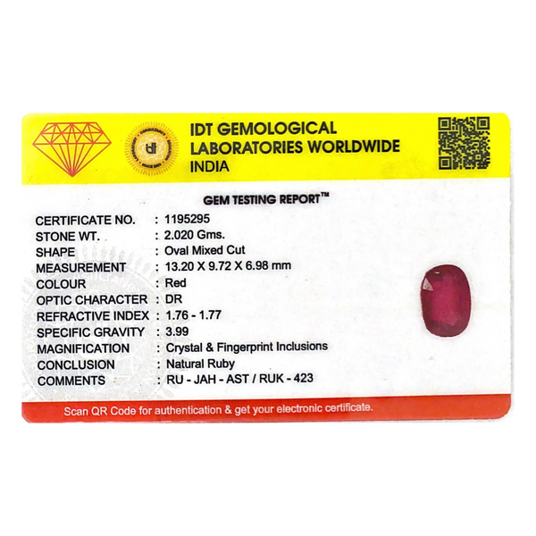 Ruby - 10.1 Carat