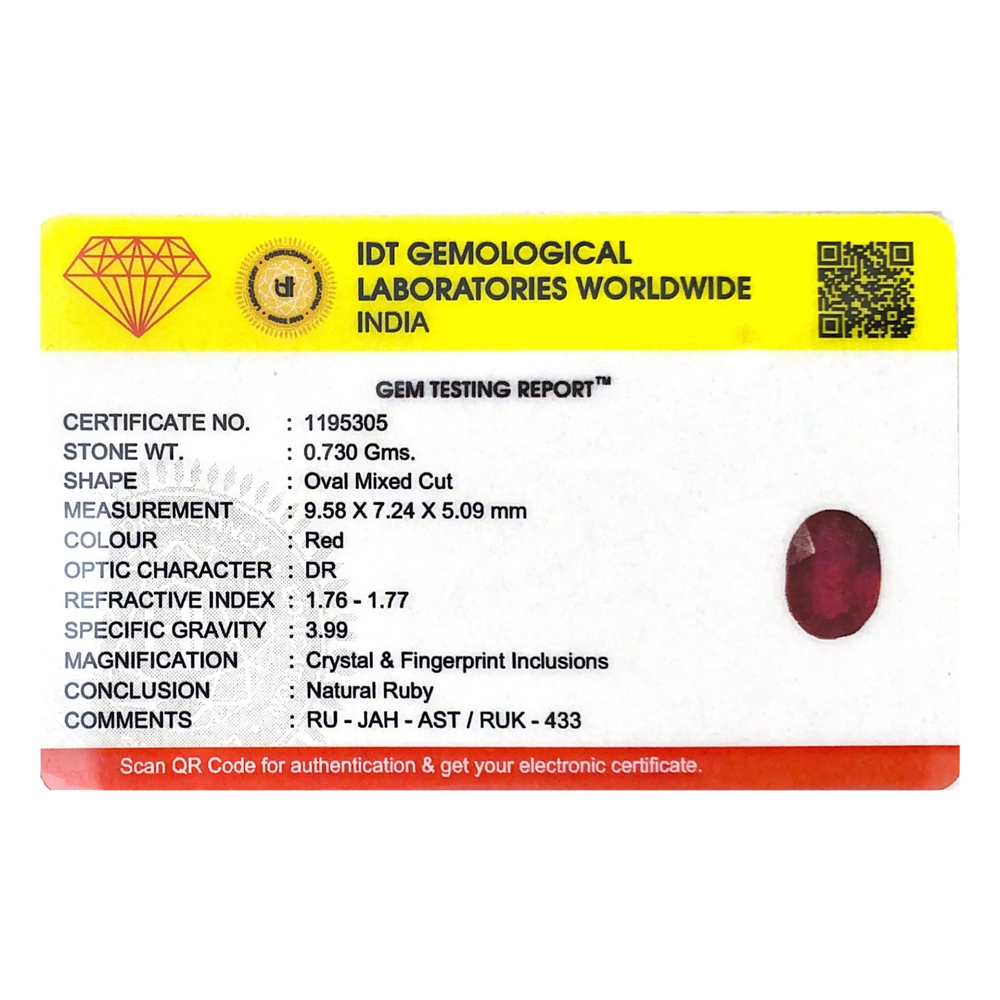 Ruby - 3.65 Carat