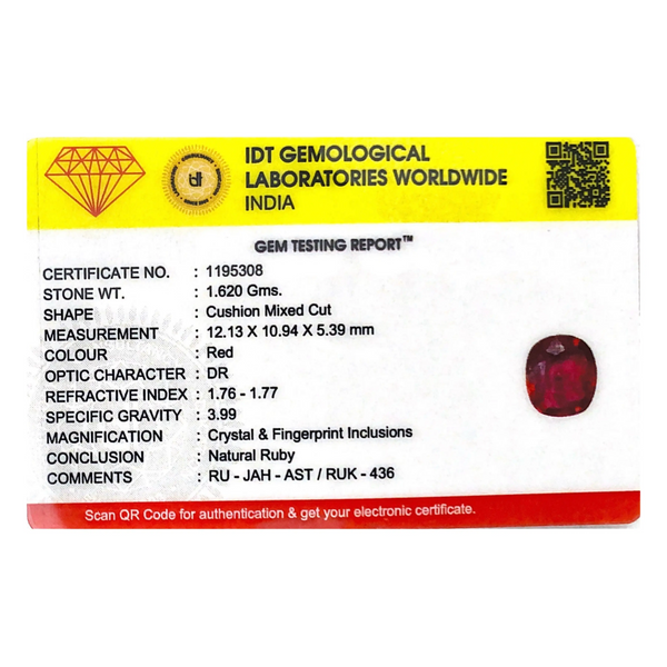 Ruby - 8.1 Carat