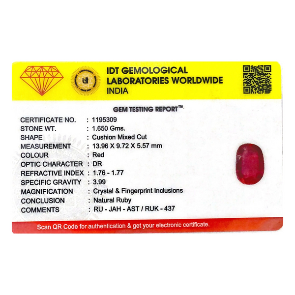Ruby - 8.25 Carat