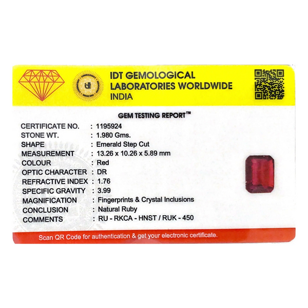 Ruby - 9.9 Carat