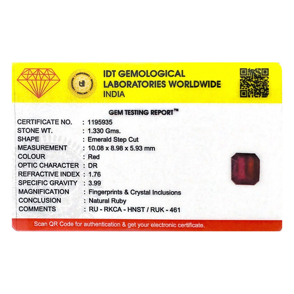 Ruby - 6.65 Carat