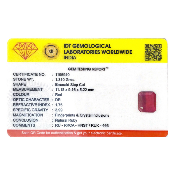 Ruby - 6.55 Carat