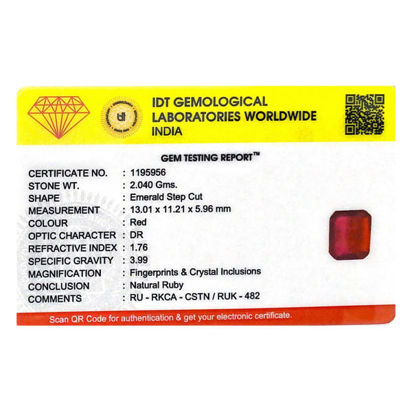 Ruby - 10.2 Carat