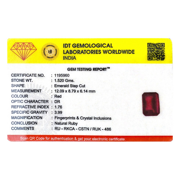 Ruby - 7.6 Carat